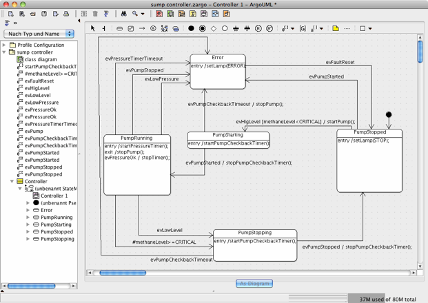 Sump Controller state diagram